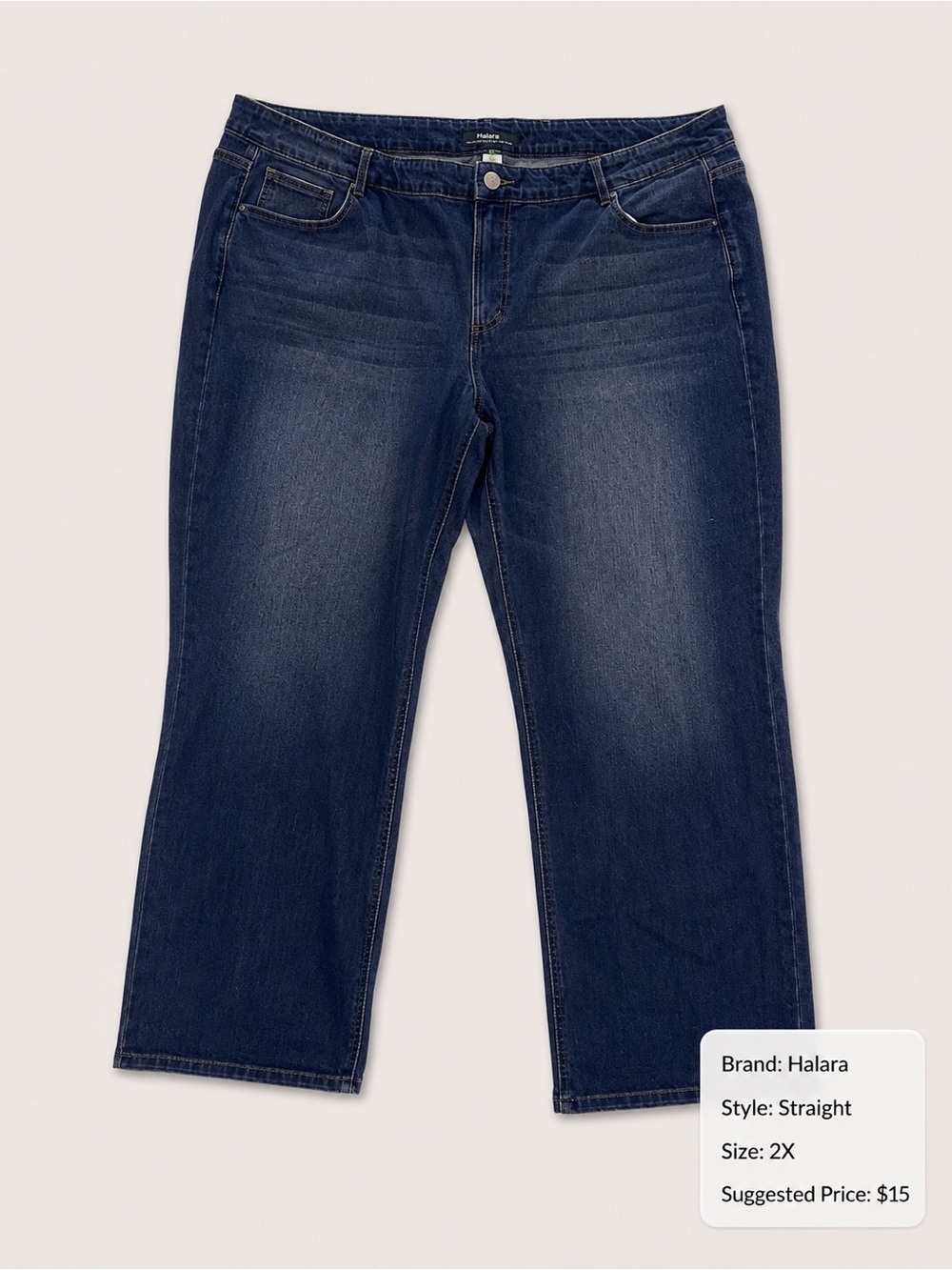HALARA Dark Indigo Straight Leg Jeans